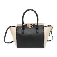 Valentino, Rockstud Tote in Black & Cream Leather
