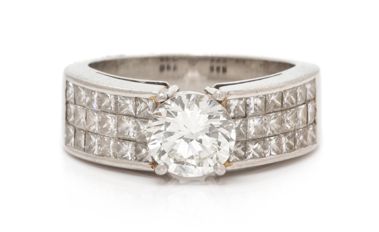 A Platinum and Diamond Ring, 12.45 dwts.