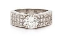 A Platinum and Diamond Ring, 12.45 dwts.