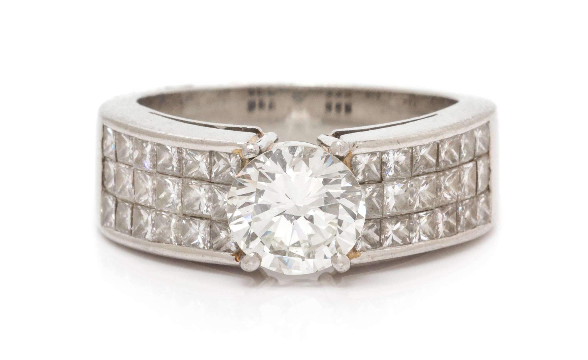 A Platinum and Diamond Ring, 12.45 dwts.