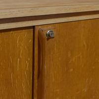 A Mid-Century Two-Tier Wood Cabinet 68" W x 20.5" D x 85.25" H — France, Mid-20th Century