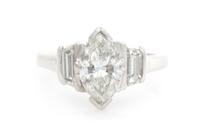 A Platinum and Diamond Ring, 4.70 dwts.
