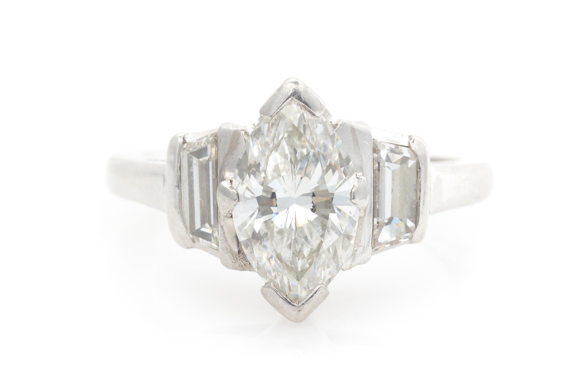 A Platinum and Diamond Ring, 4.70 dwts.