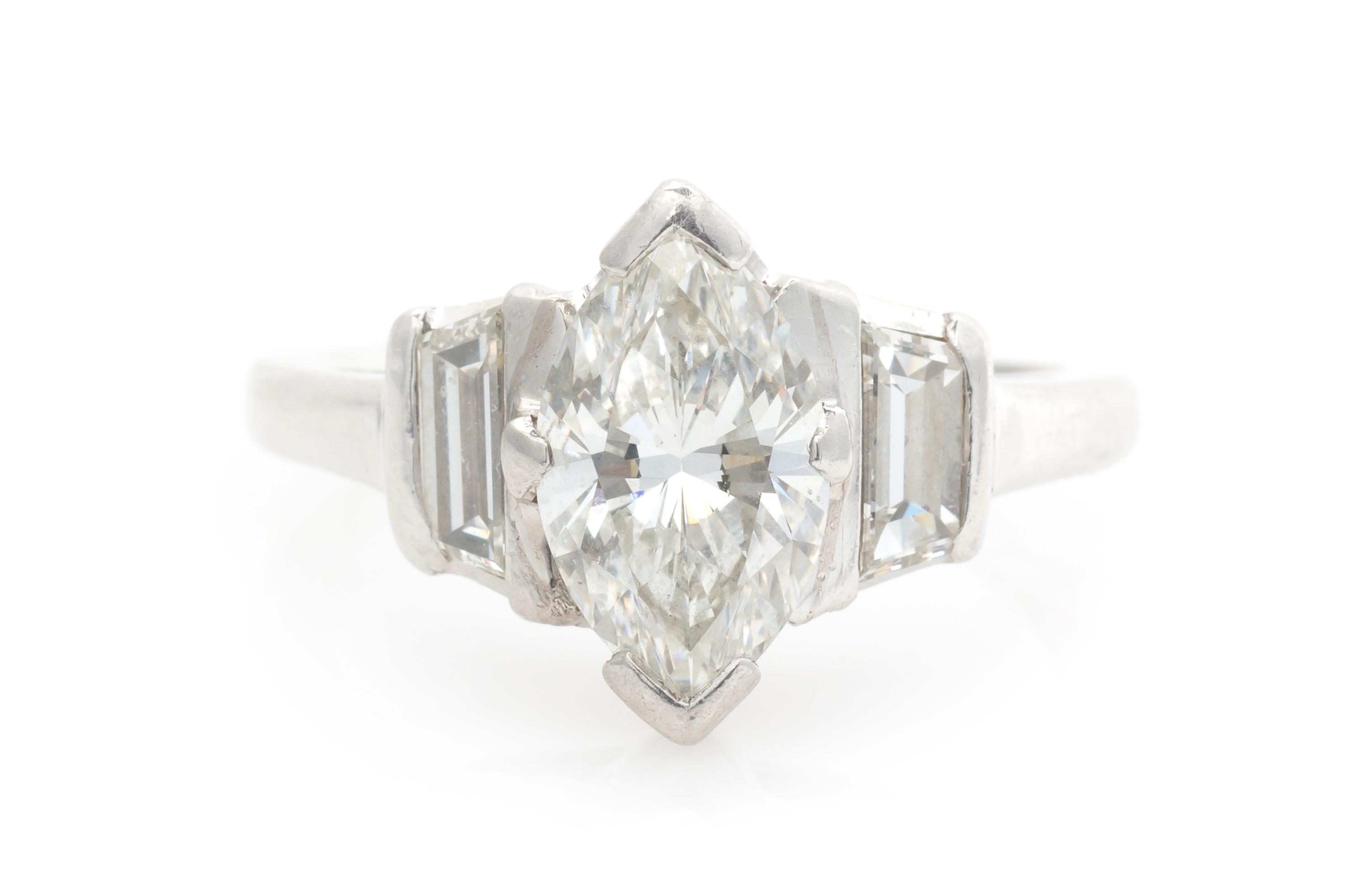 A Platinum and Diamond Ring, 4.70 dwts.