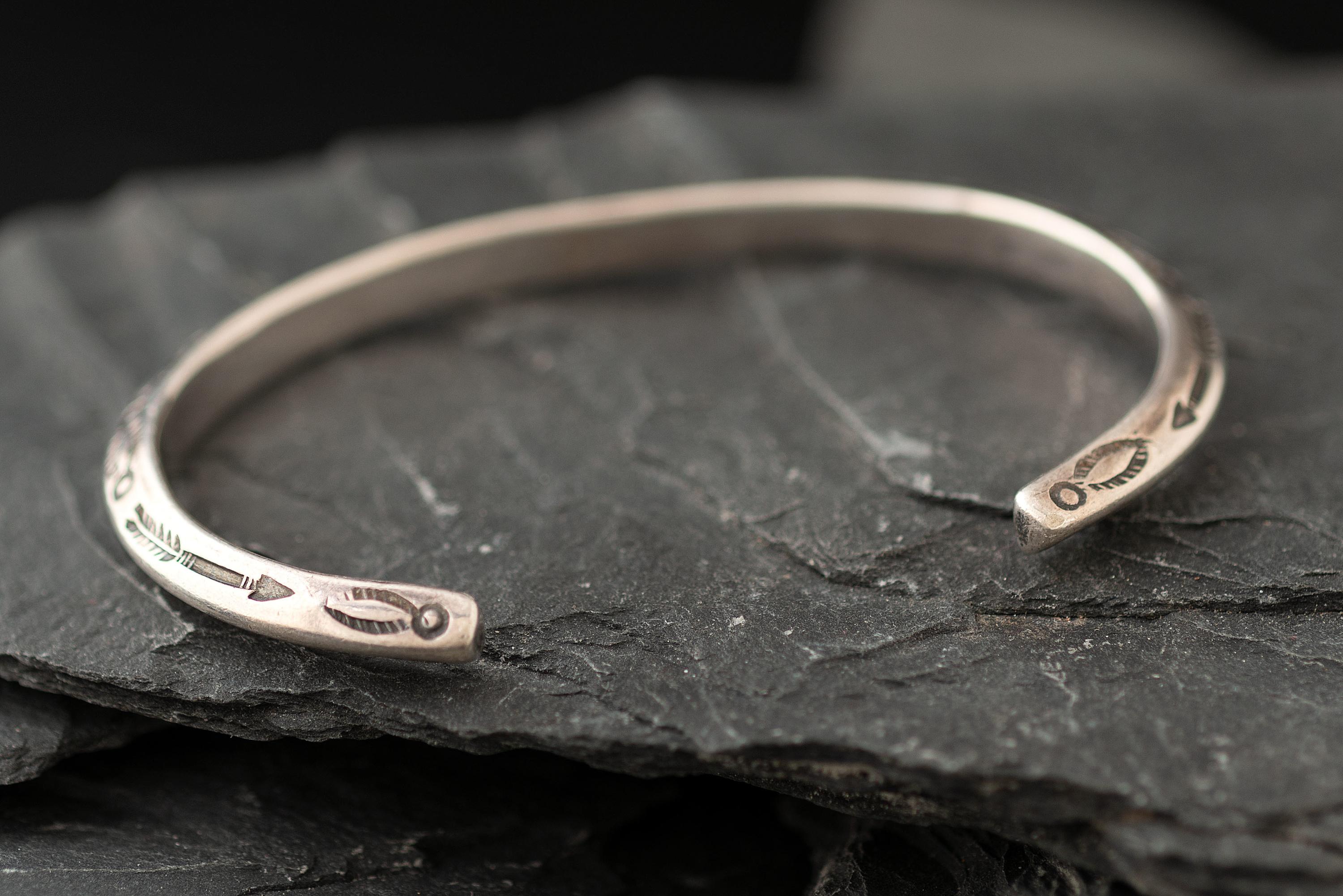 Navajo Stamped Carinated Ingot Cuff Bracelet