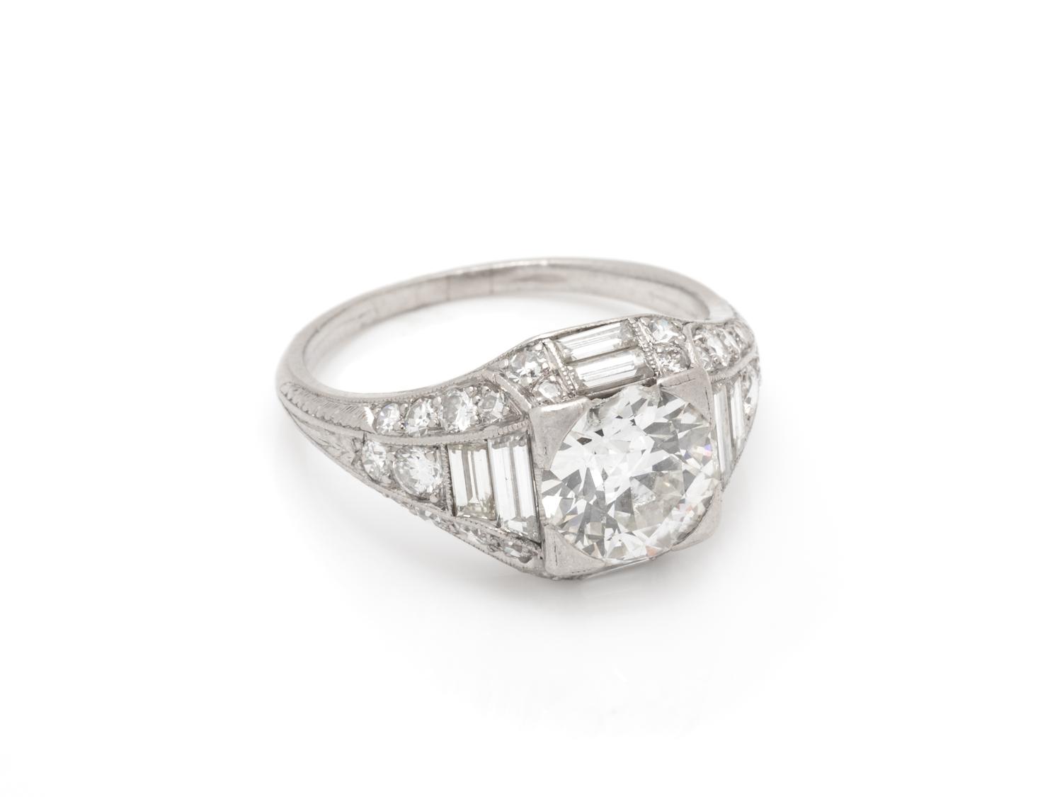 ART DECO, DIAMOND RING