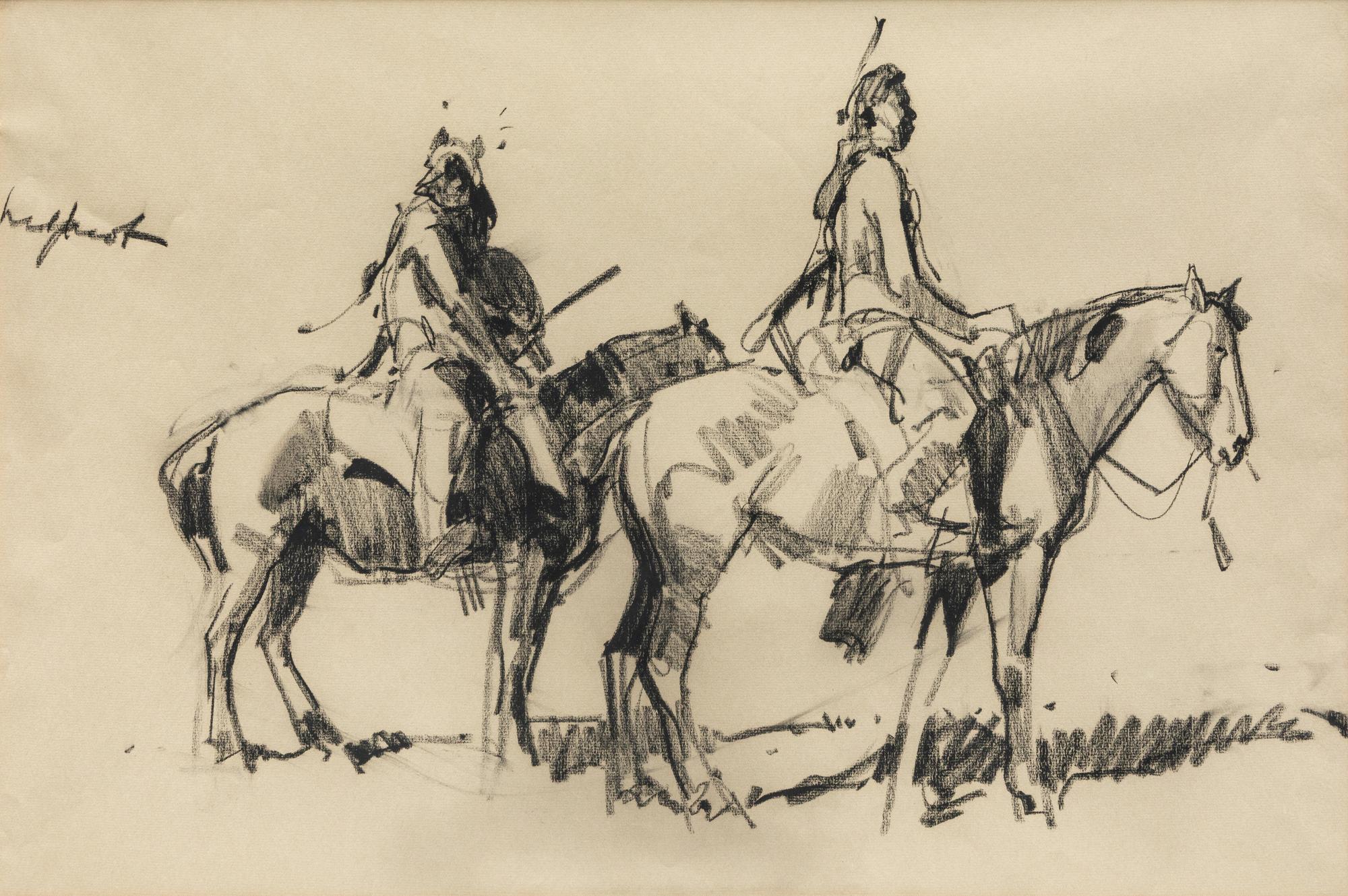 Two Riders on Horseback