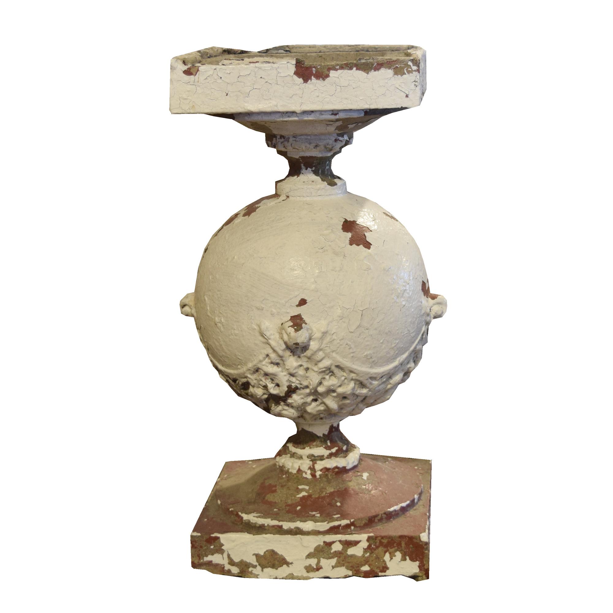 A Set of Three Frank Lloyd Wright Terra Cotta Decorative Balusters from the Robert Roloson Rowhouses 9" W x 9" D x 17" H — United States, Circa 1894