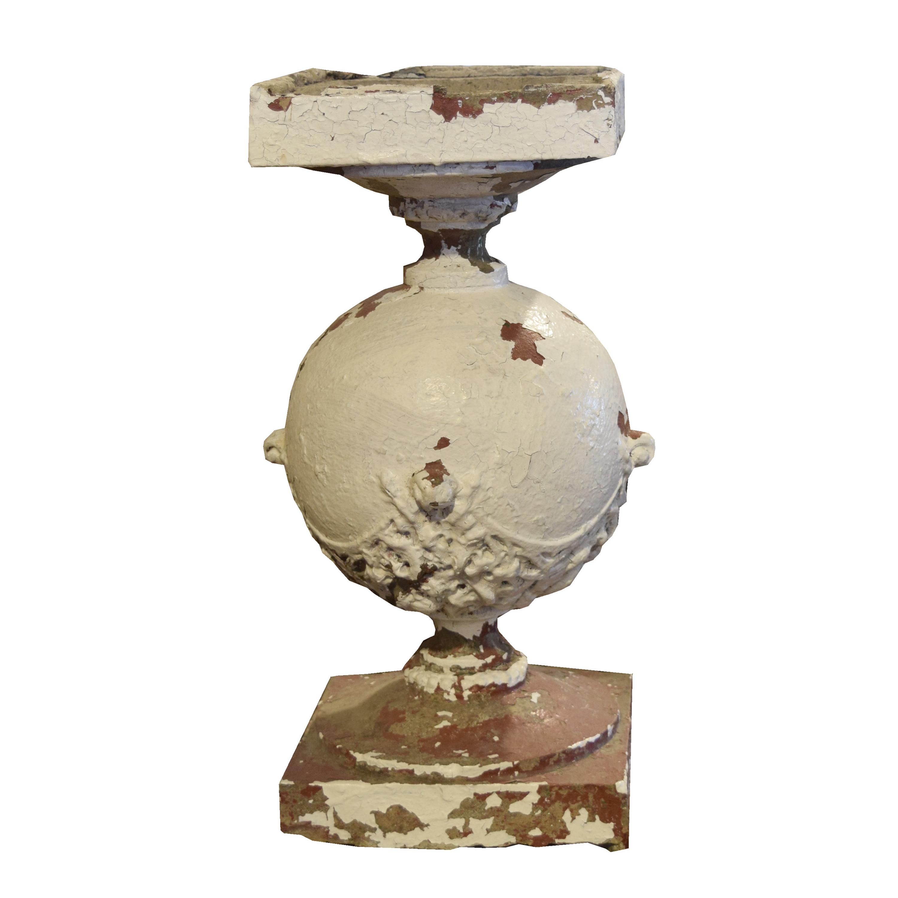 A Set of Three Frank Lloyd Wright Terra Cotta Decorative Balusters from the Robert Roloson Rowhouses 9" W x 9" D x 17" H — United States, Circa 1894