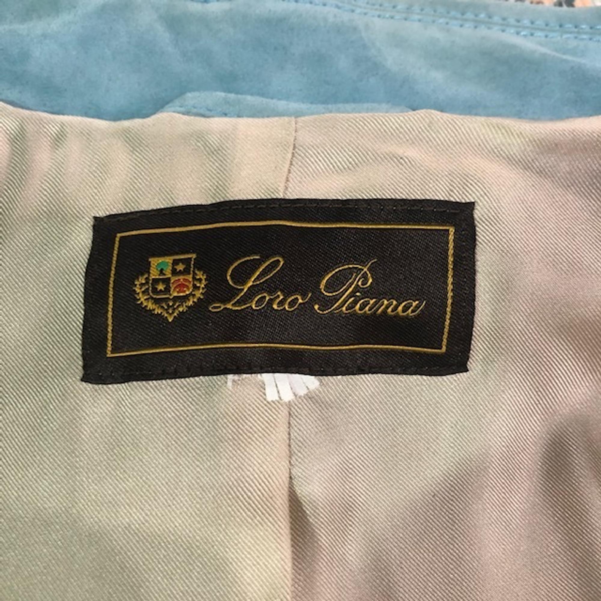 Loro Piana Blue Suede Bomber,