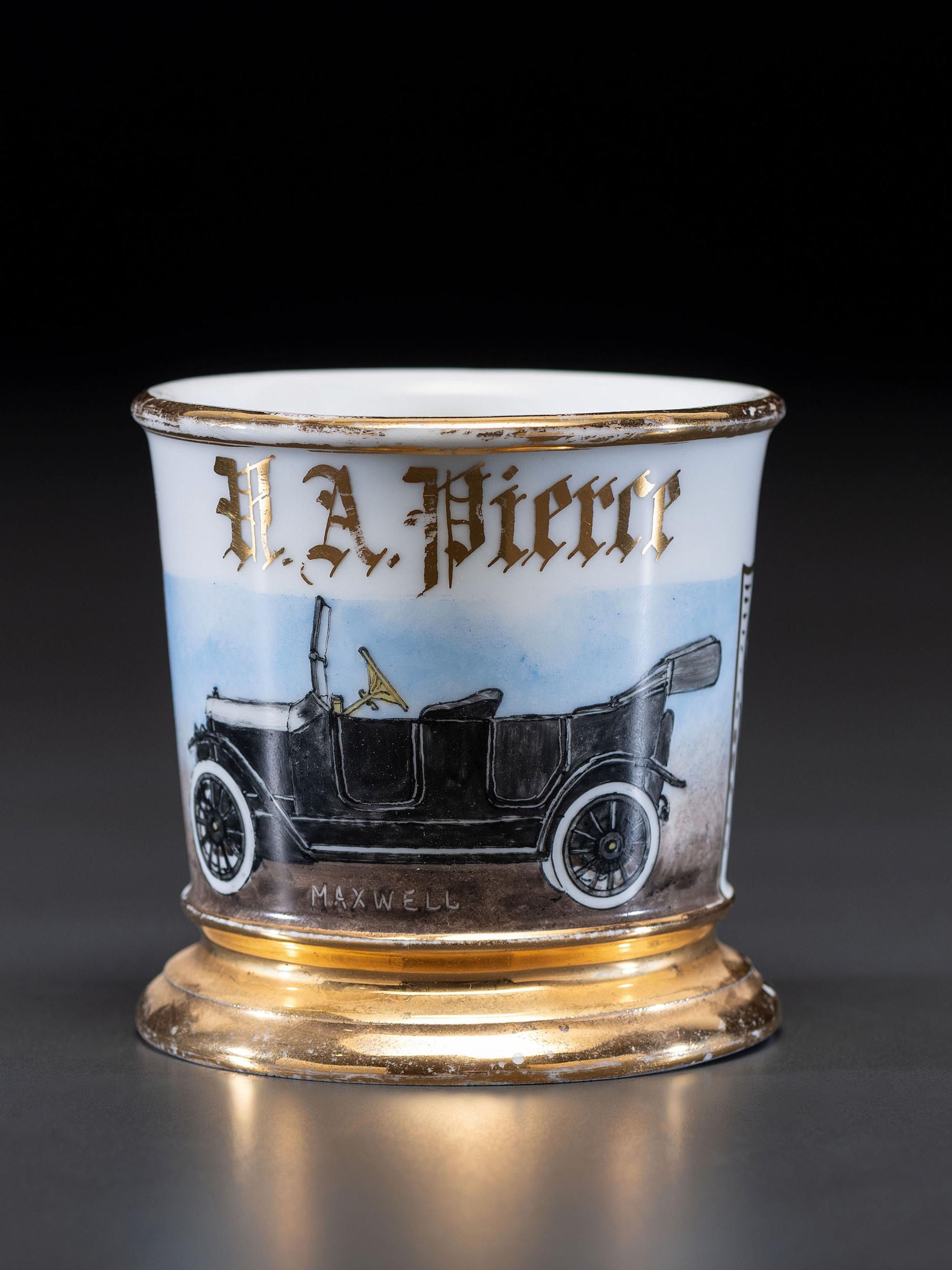 A Maxwell Open Touring Car Porcelain Shaving Mug