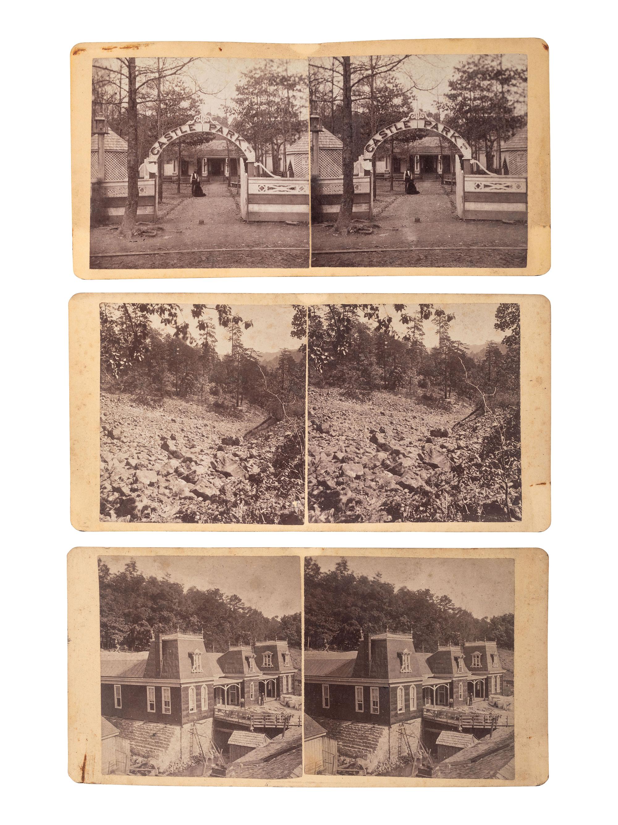 [EARLY PHOTOGRAPHY]. KENNEDY, J.F., photographer. 13 stereoviews of Hot Springs, AR and surroundings