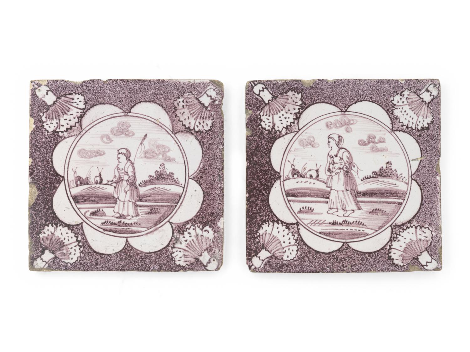 A Collection of Four Ceramic Tiles