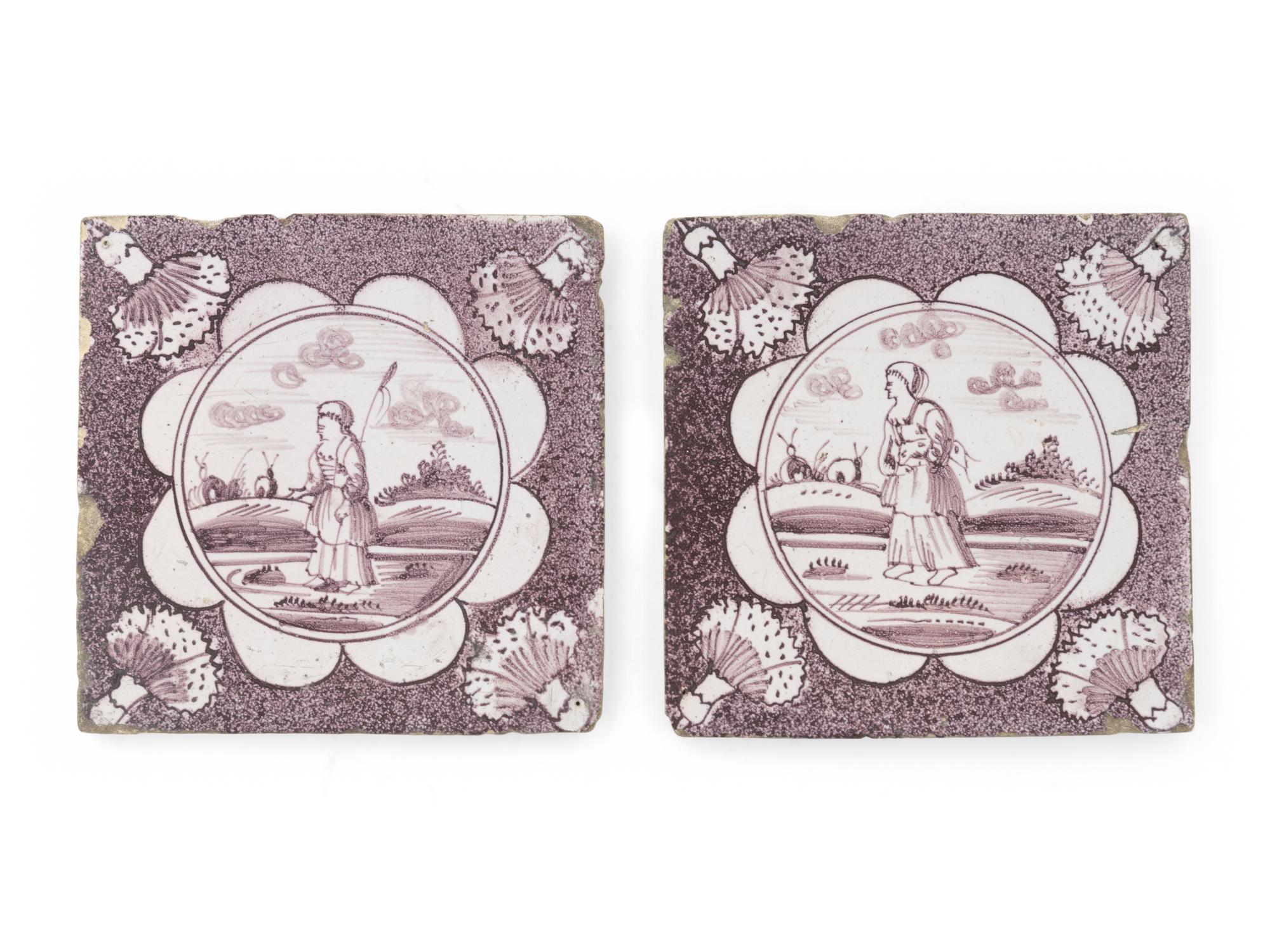 A Collection of Four Ceramic Tiles