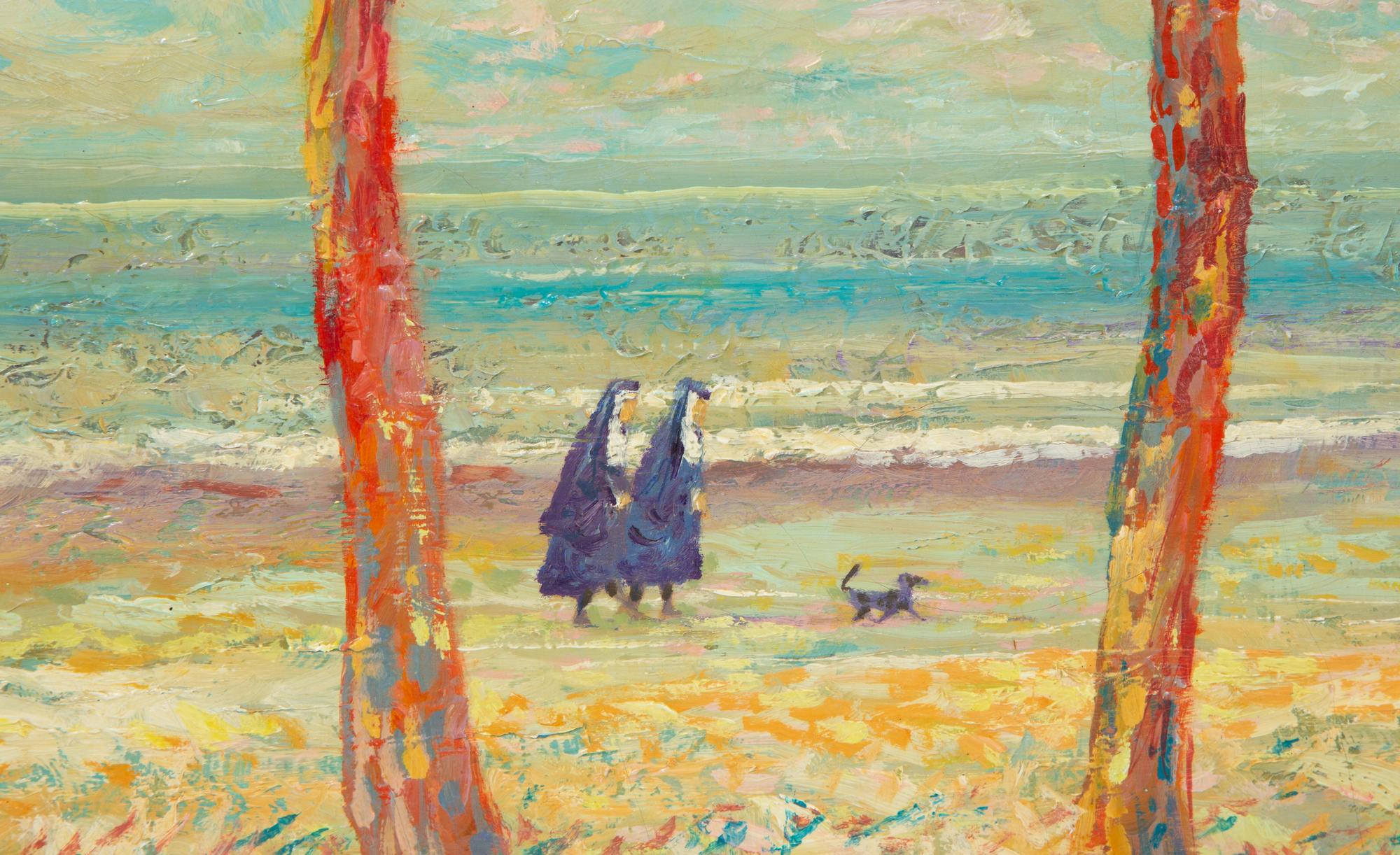 Nuns Walking on the Beach