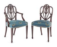 A Set of Ten George III Style Mahogany Dining Chairs
