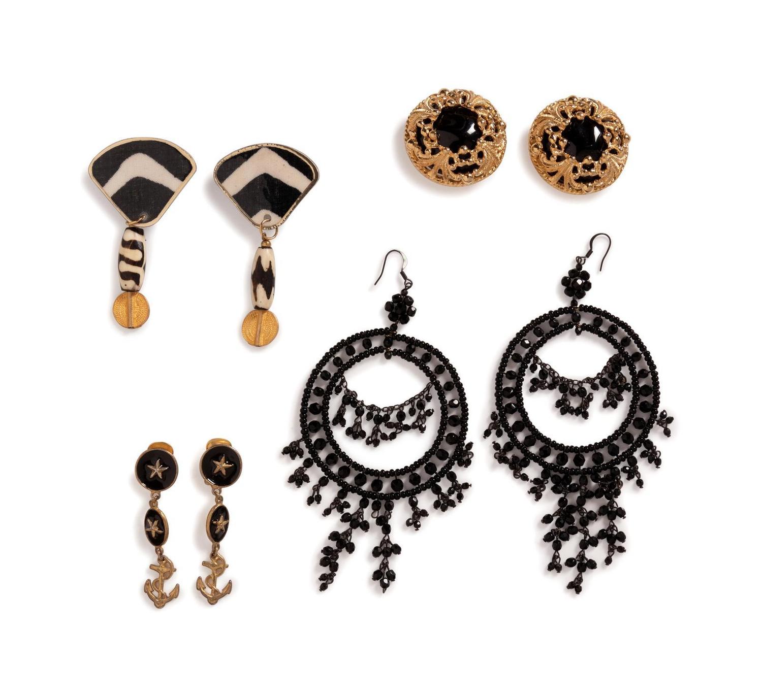 Assortment of earrings, 1980-1990s