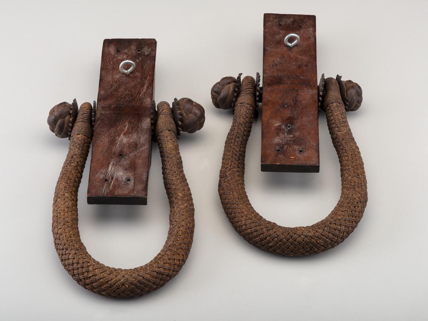 A Pair of Carved Wood Beckets