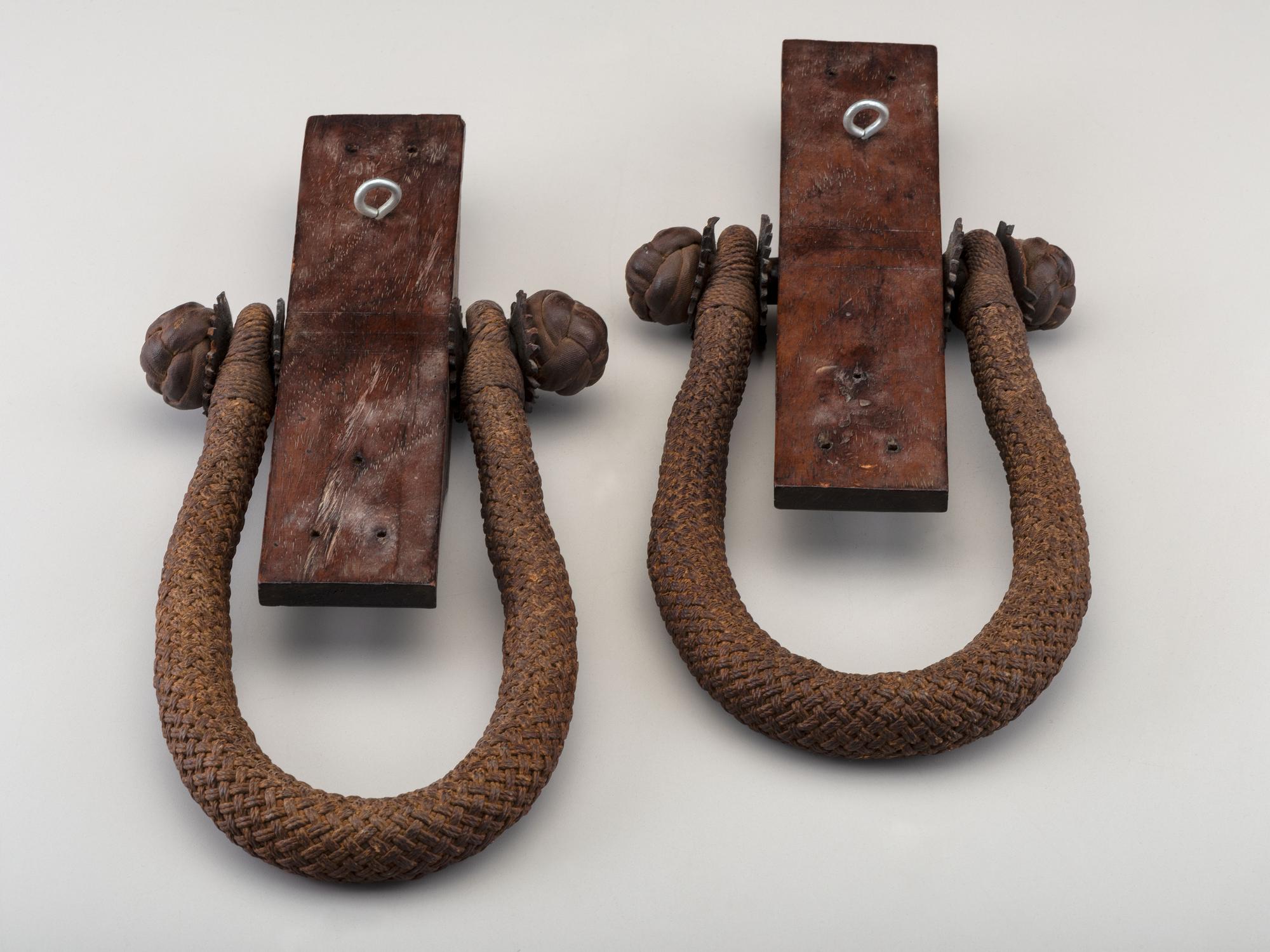 A Pair of Carved Wood Beckets