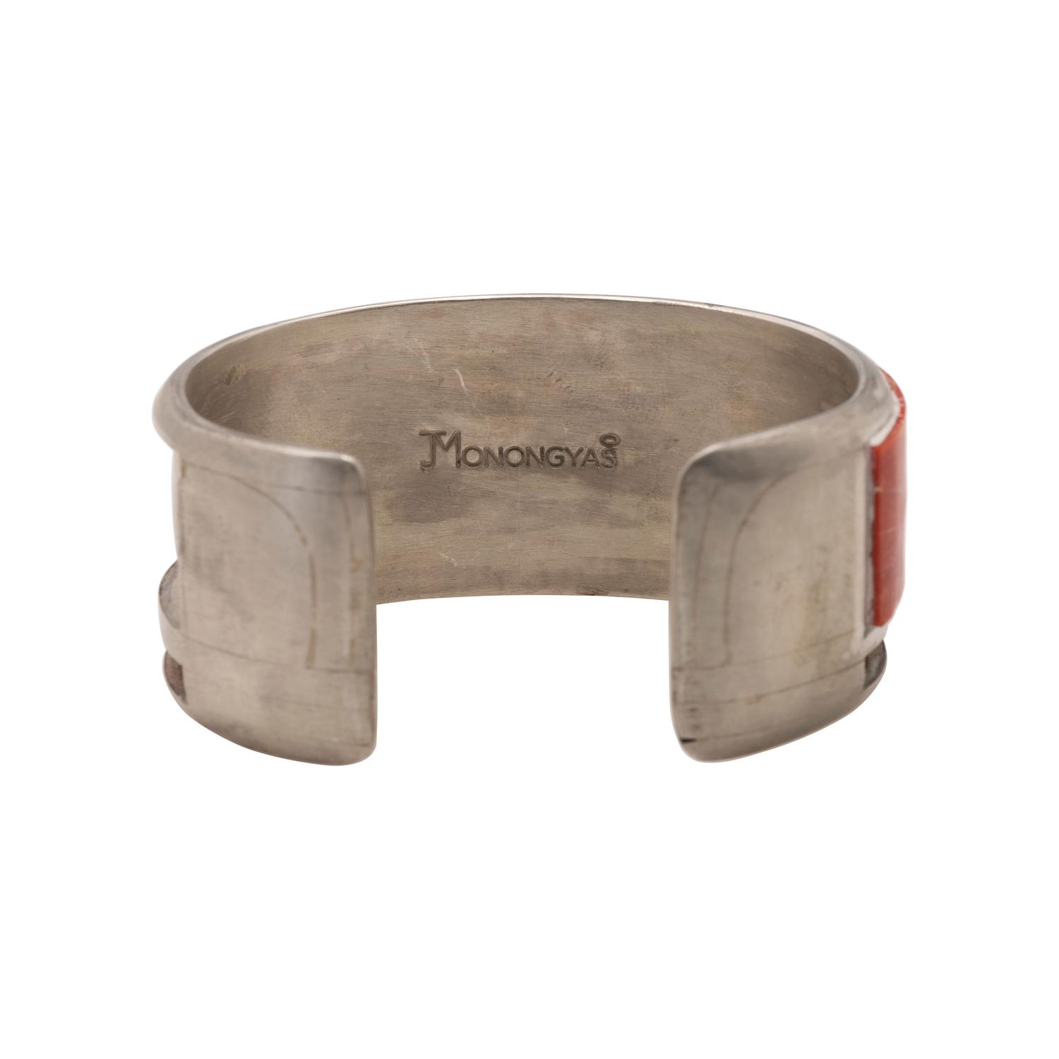 Unfinished Silver and Coral Cuff Bracelet
