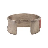 Unfinished Silver and Coral Cuff Bracelet