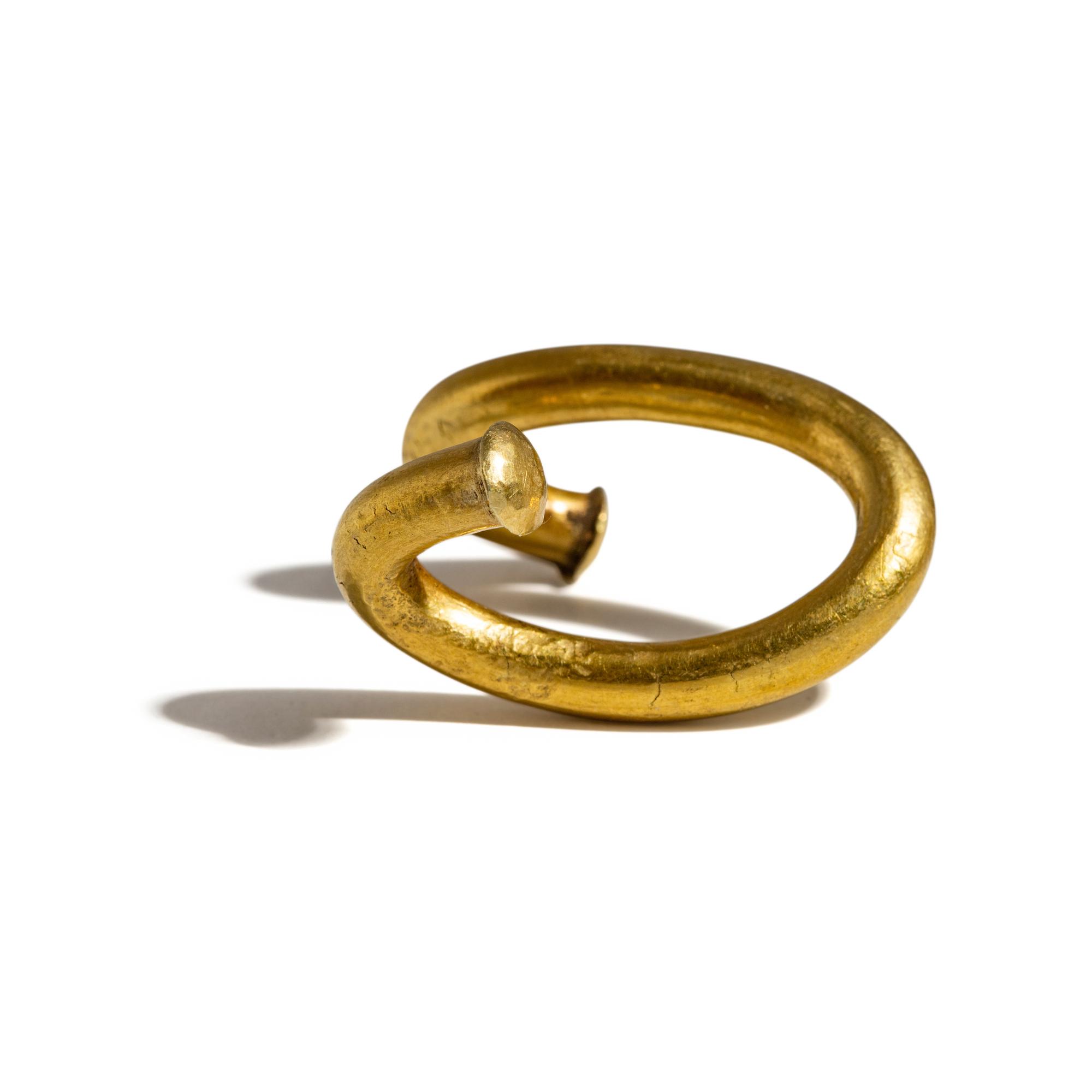 An Achaemenid or Greek Gold Hair Ring
