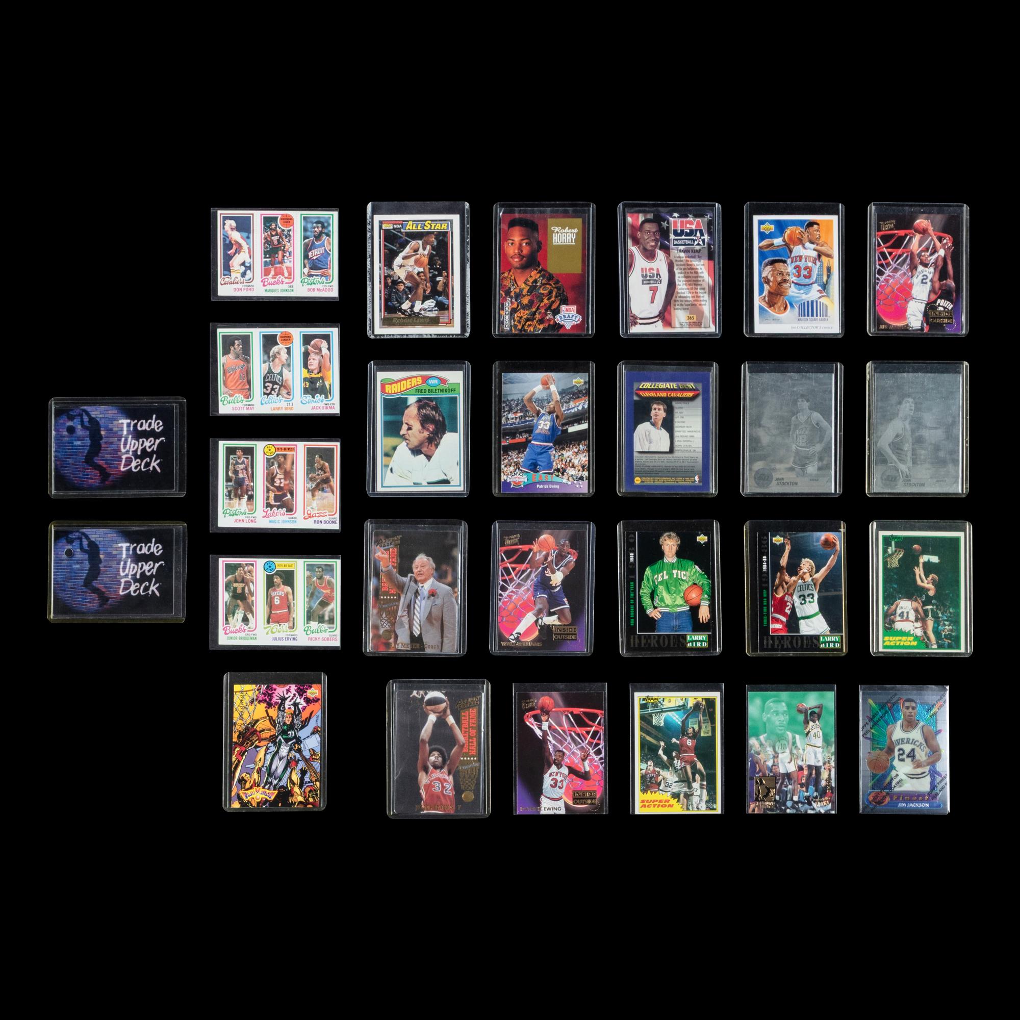 A Large Collection of 1990s NBA Hall of Fame Basketball Cards