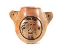 Rachel Sahmie Nampeyo (b. 1956) Hopi Polychrome Canteen Height 5 inches