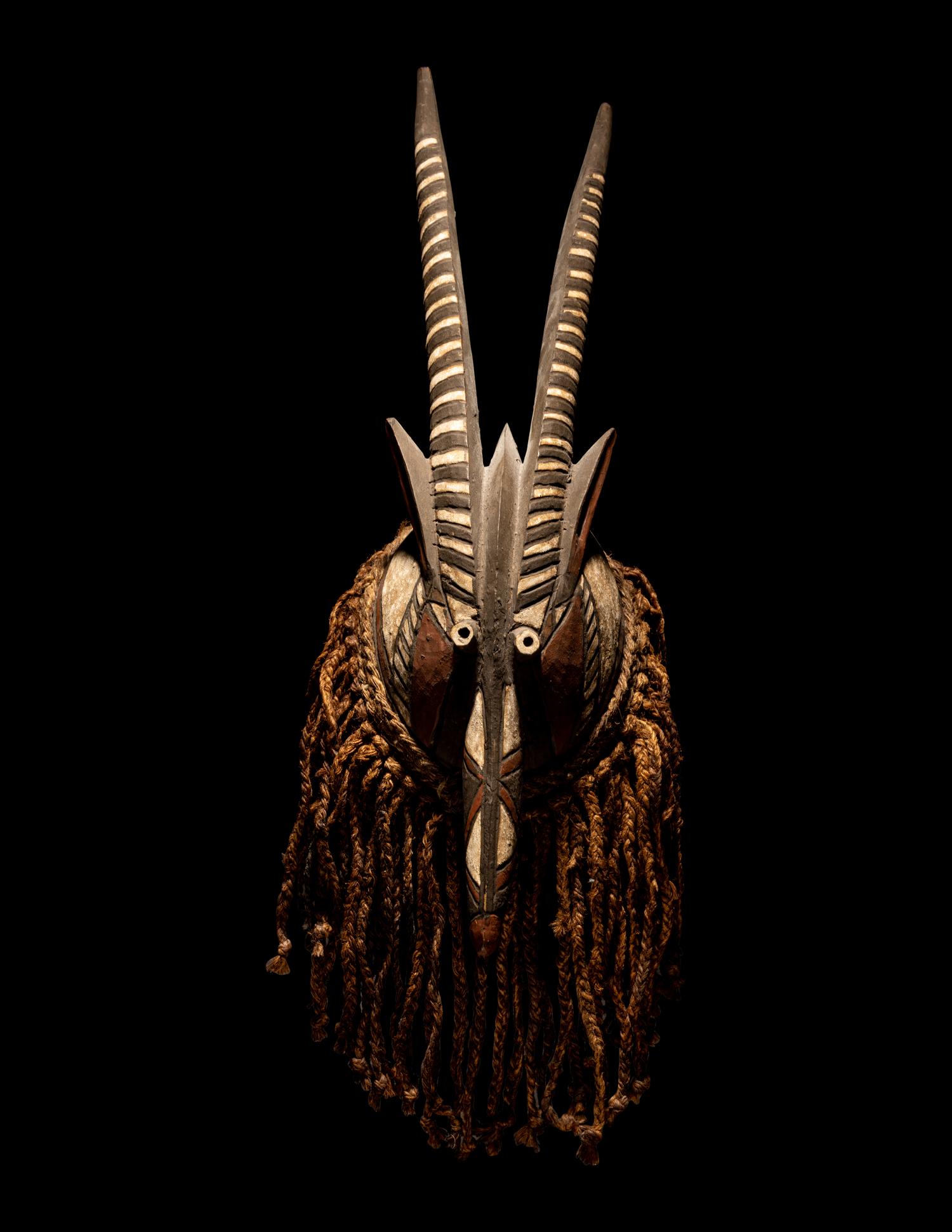 Two Mossi Wood Antelope Helmet Masks