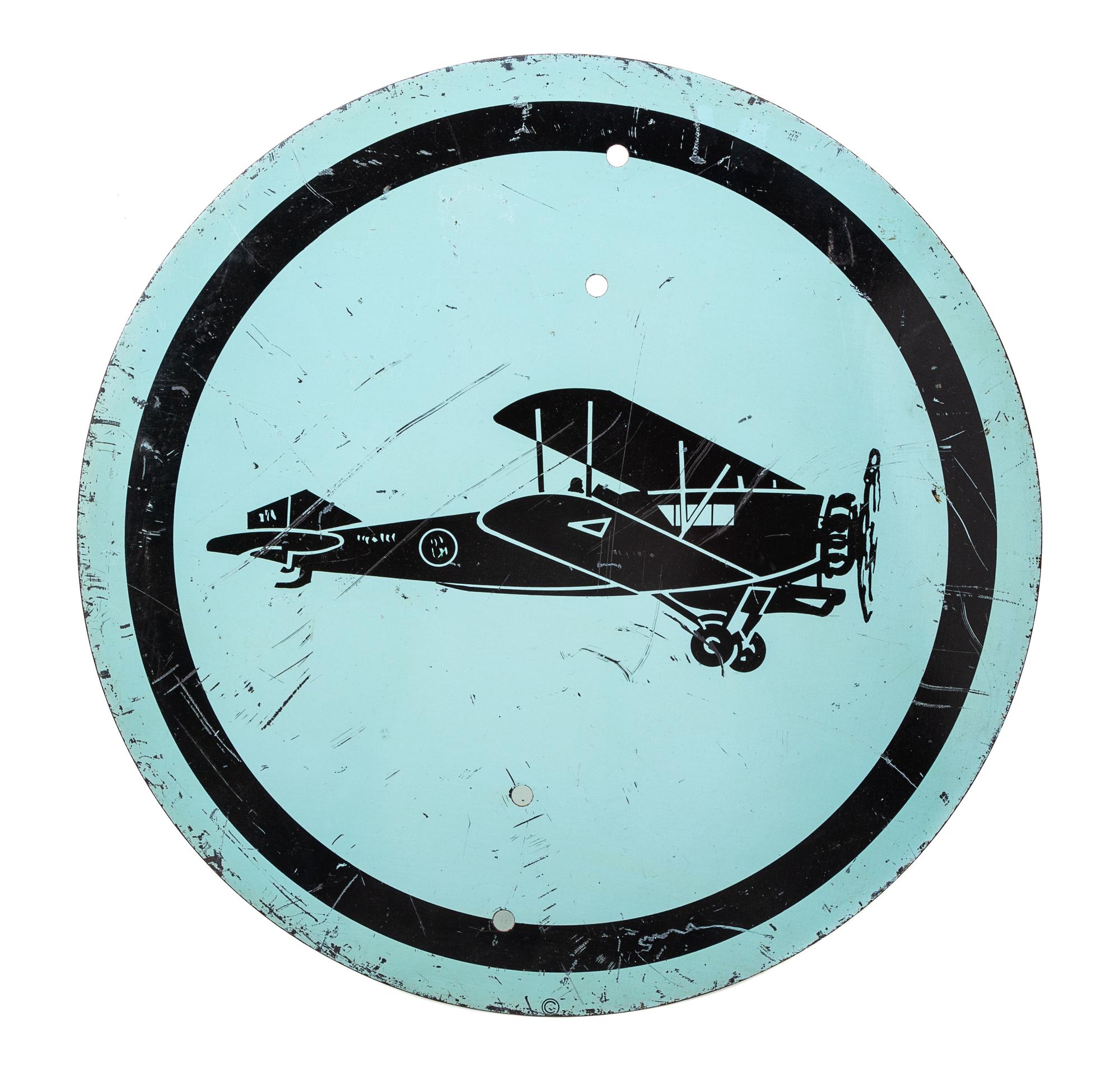 A Century of Progress Enameled Metal Street Sign Diameter 12 inches. — CIRCA 1933