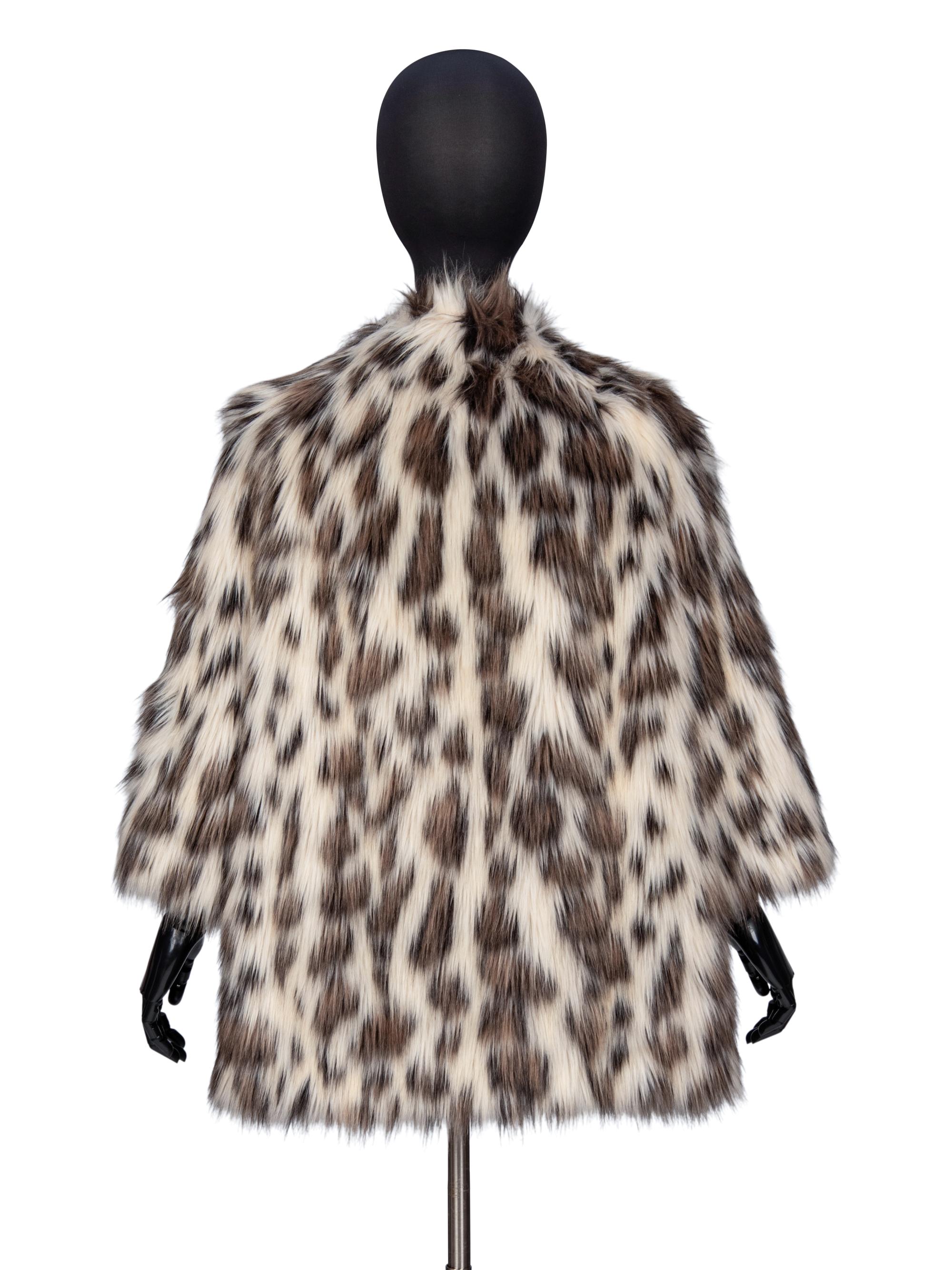 PRADA, SPOTTED FAUX FUR COAT