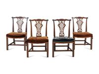 A Set of Four George III Mahogany Dining Chairs