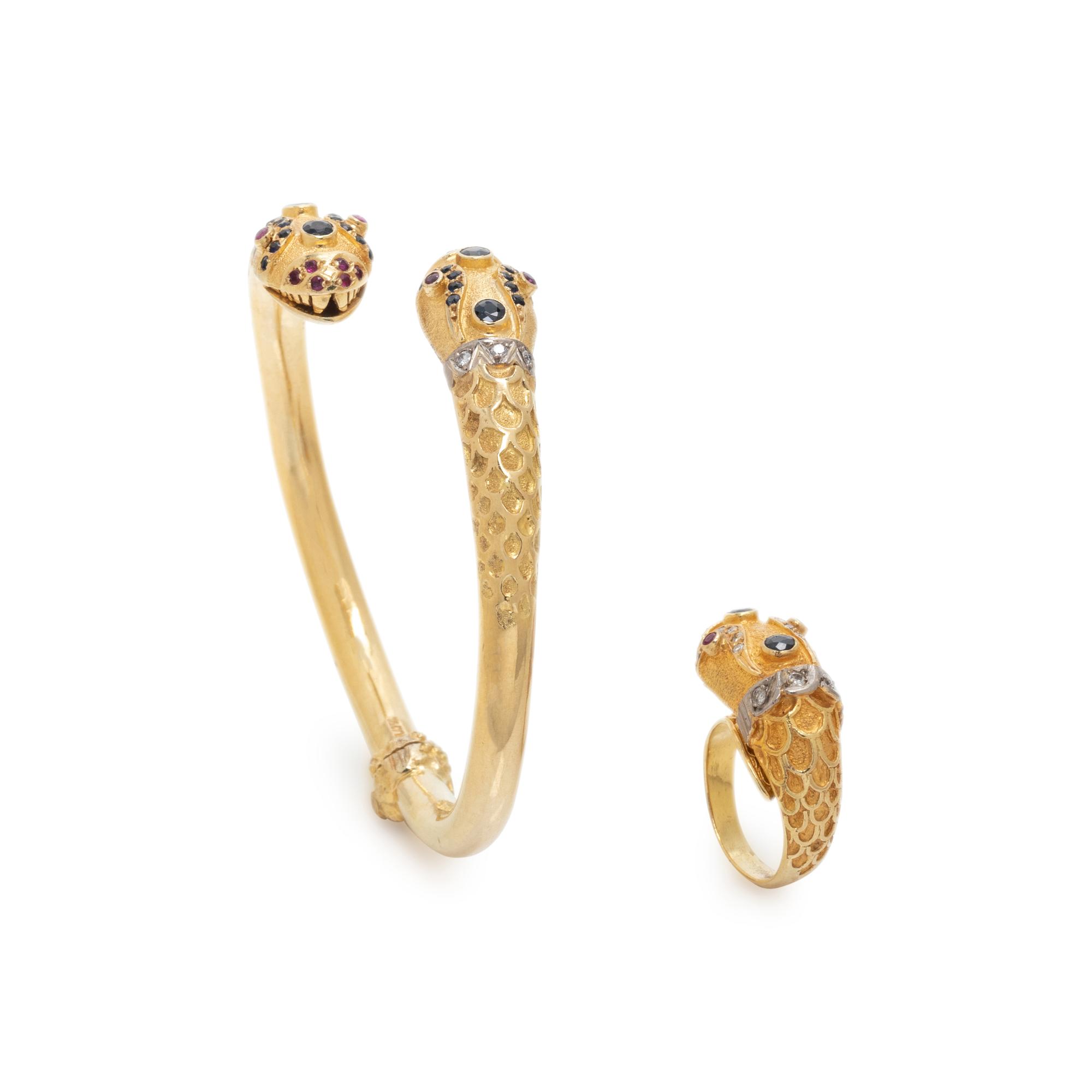 YELLOW GOLD, DIAMOND AND MULTIGEM SET