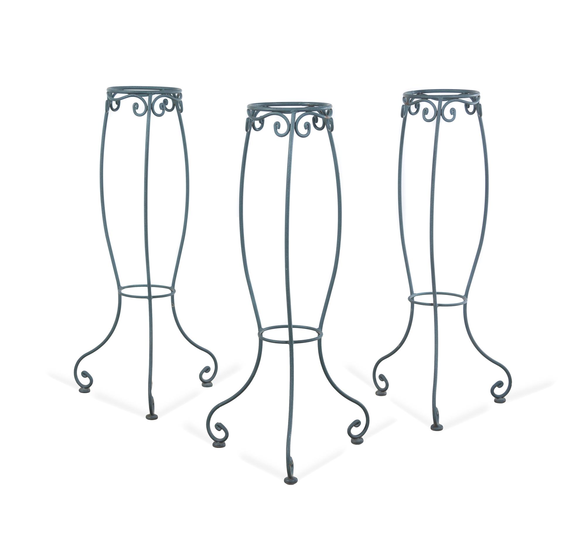 A Suite of Painted Steel Patio Furniture