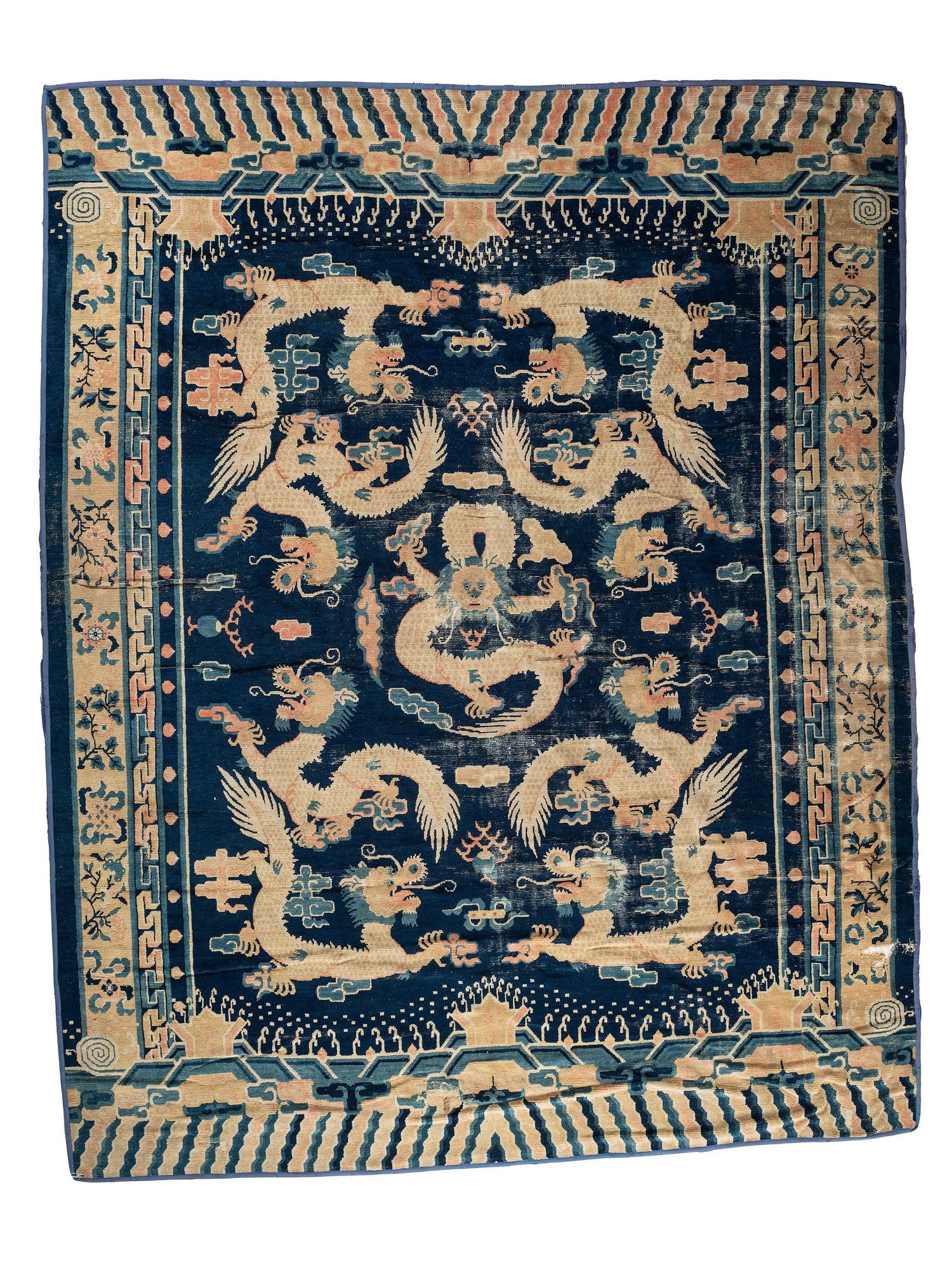 A Chinese Dragon Design Rug