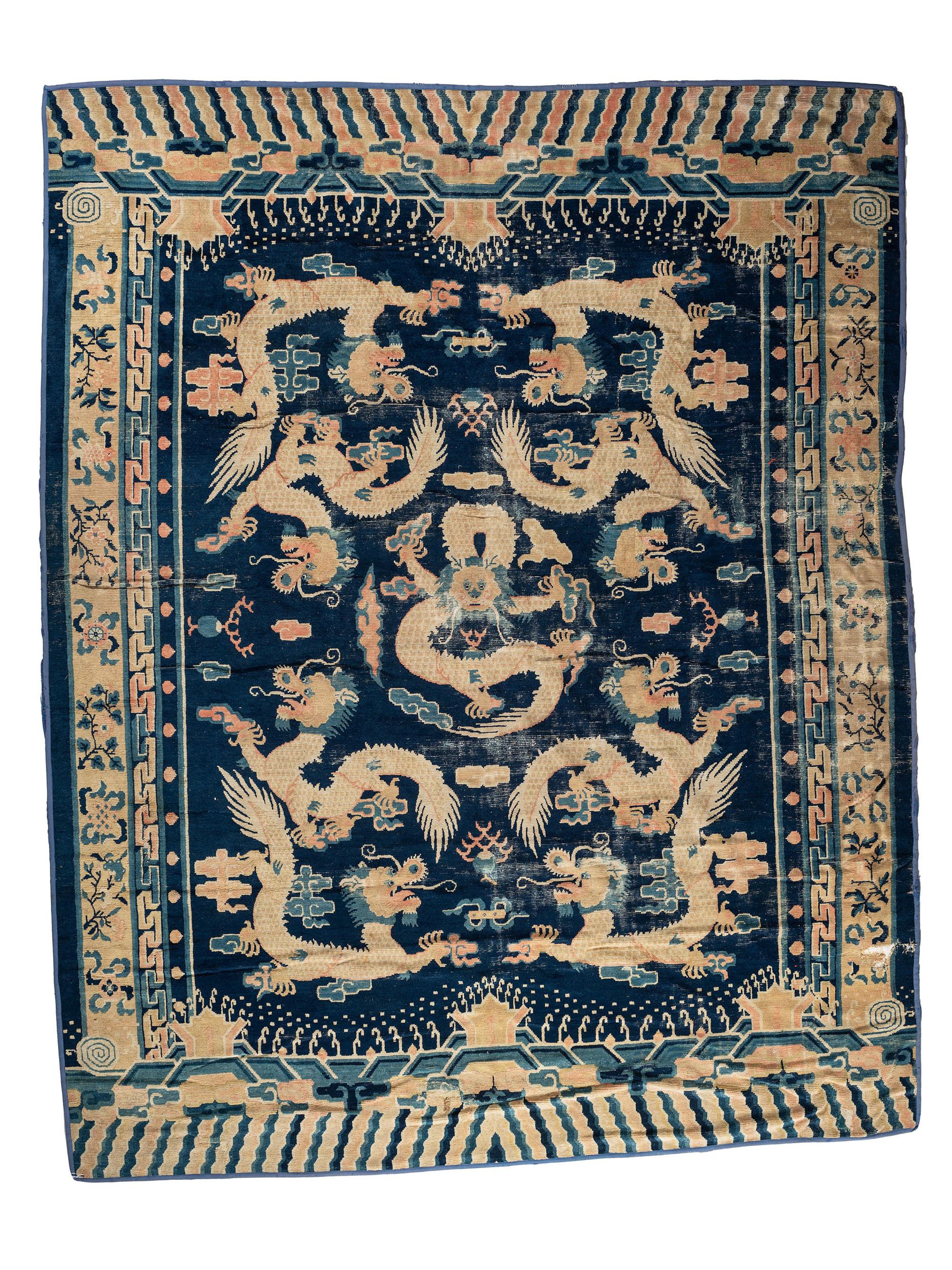 A Chinese Dragon Design Rug