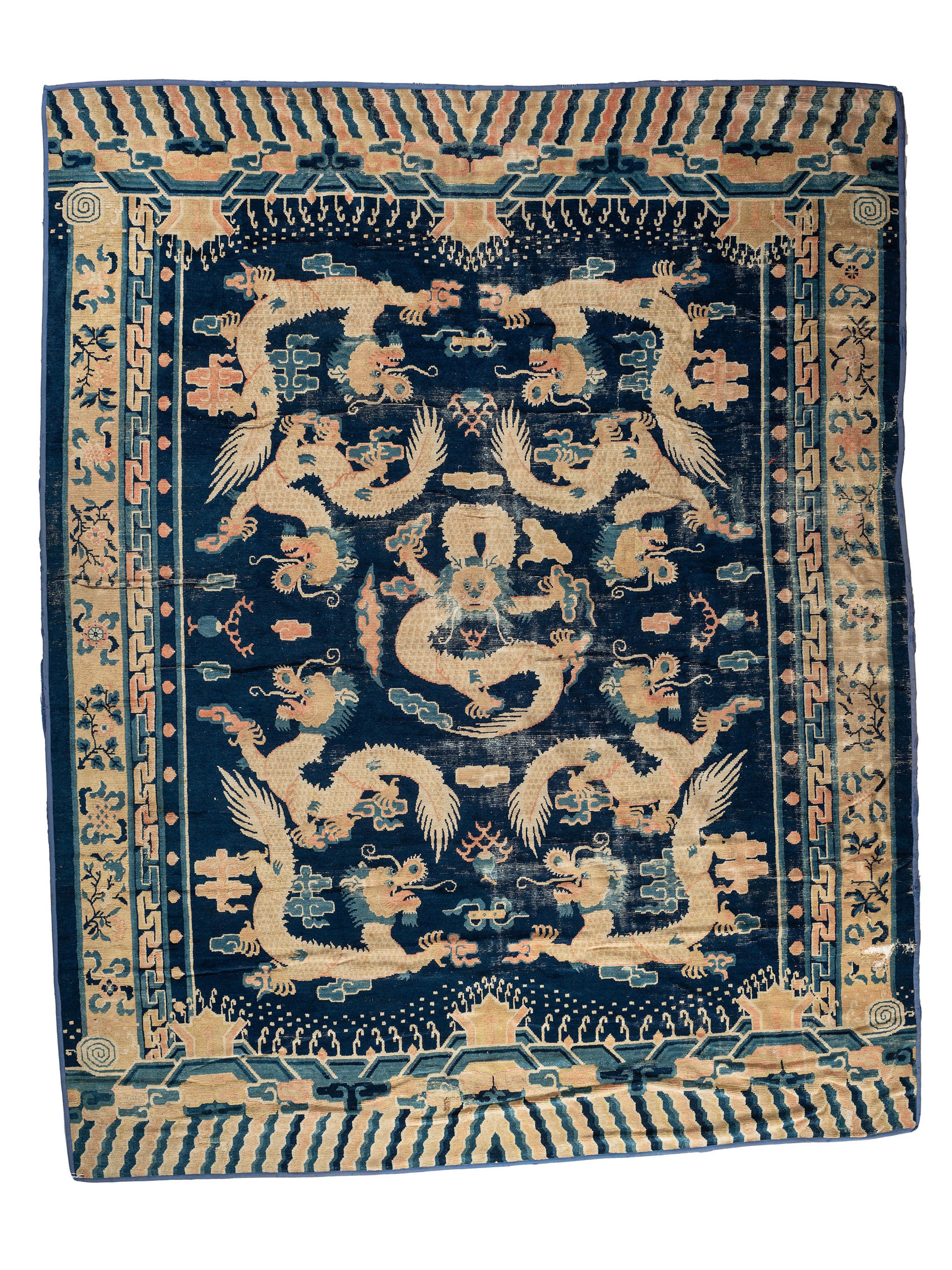 A Chinese Dragon Design Rug