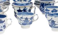 A Canton Blue and White Porcelain Coffee Service