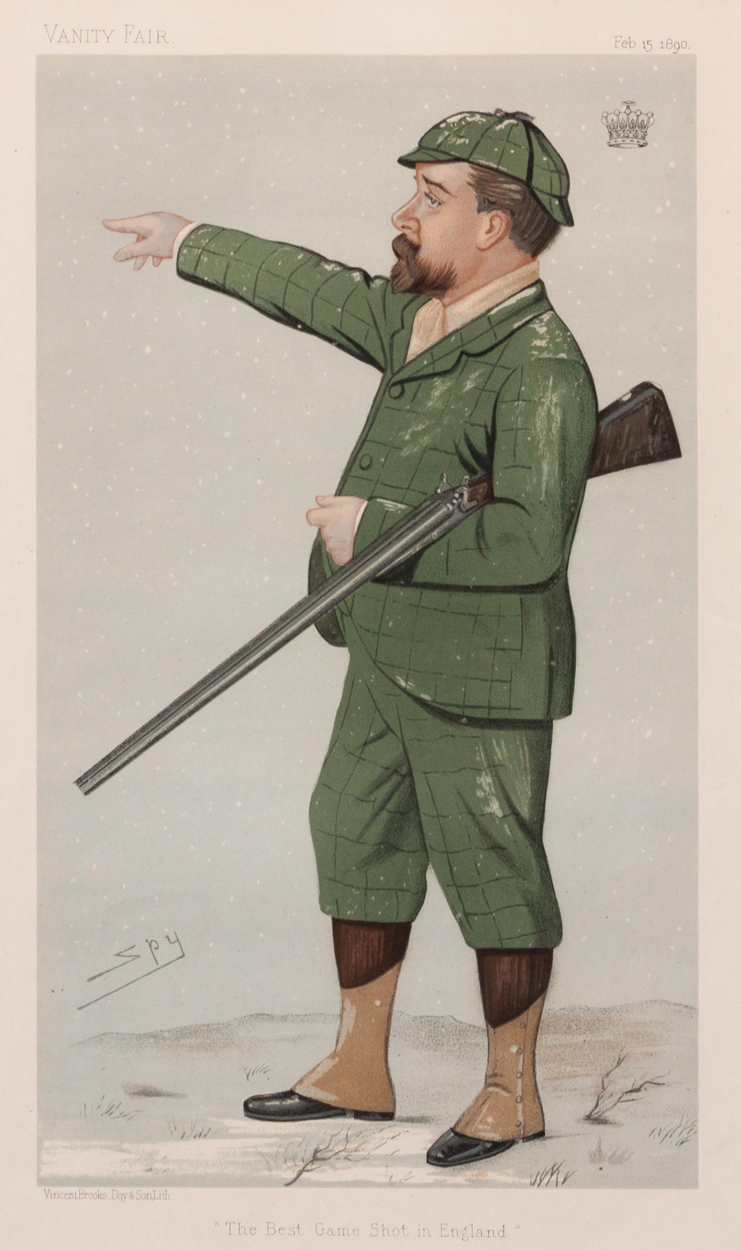 A Group of Five Handcolored Engravings from Vanity Fair Largest: 14 x 8 3/4 inches.