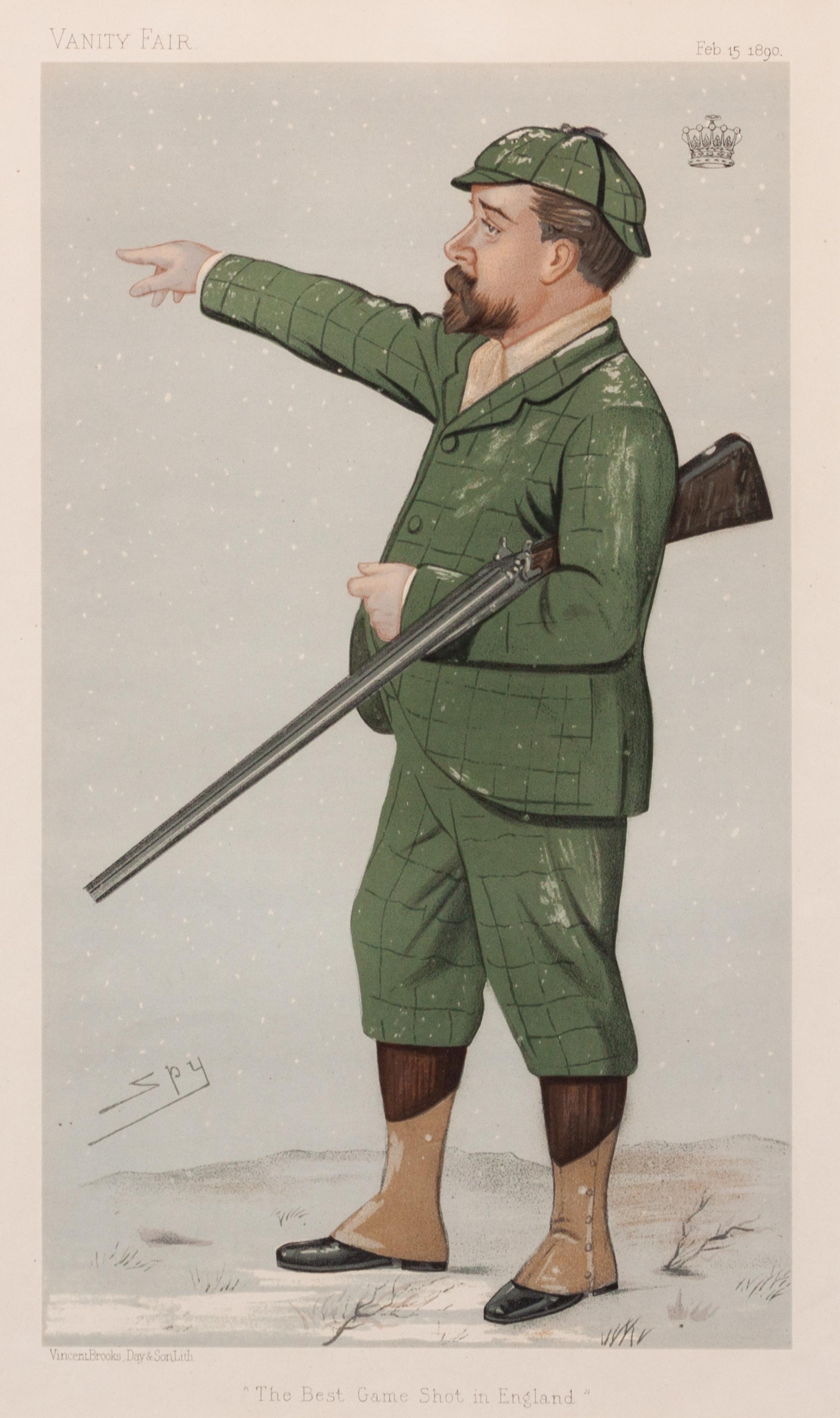 A Group of Five Handcolored Engravings from Vanity Fair Largest: 14 x 8 3/4 inches.