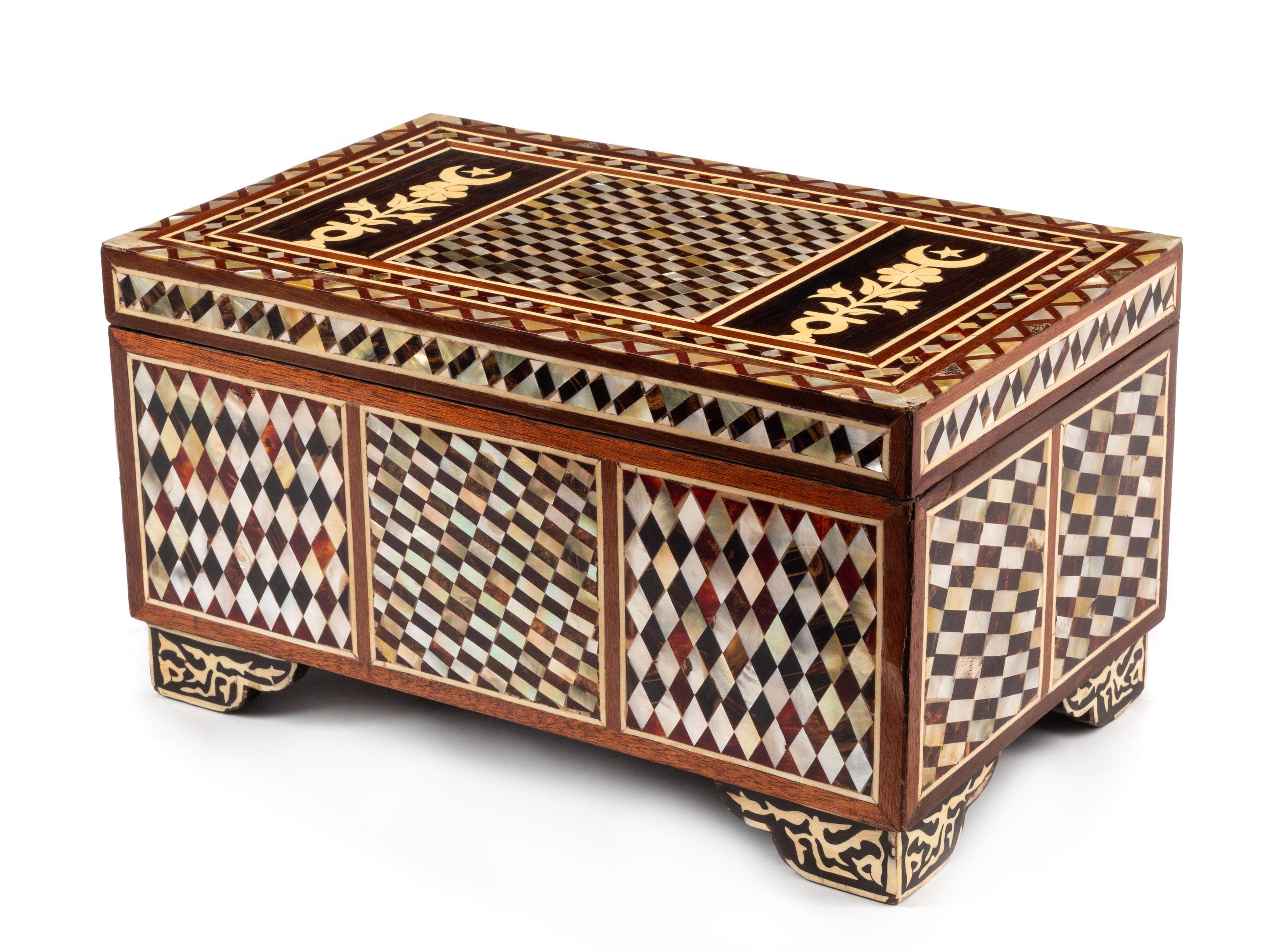 A Levantine Mother-of-Pearl Inlaid Table Casket