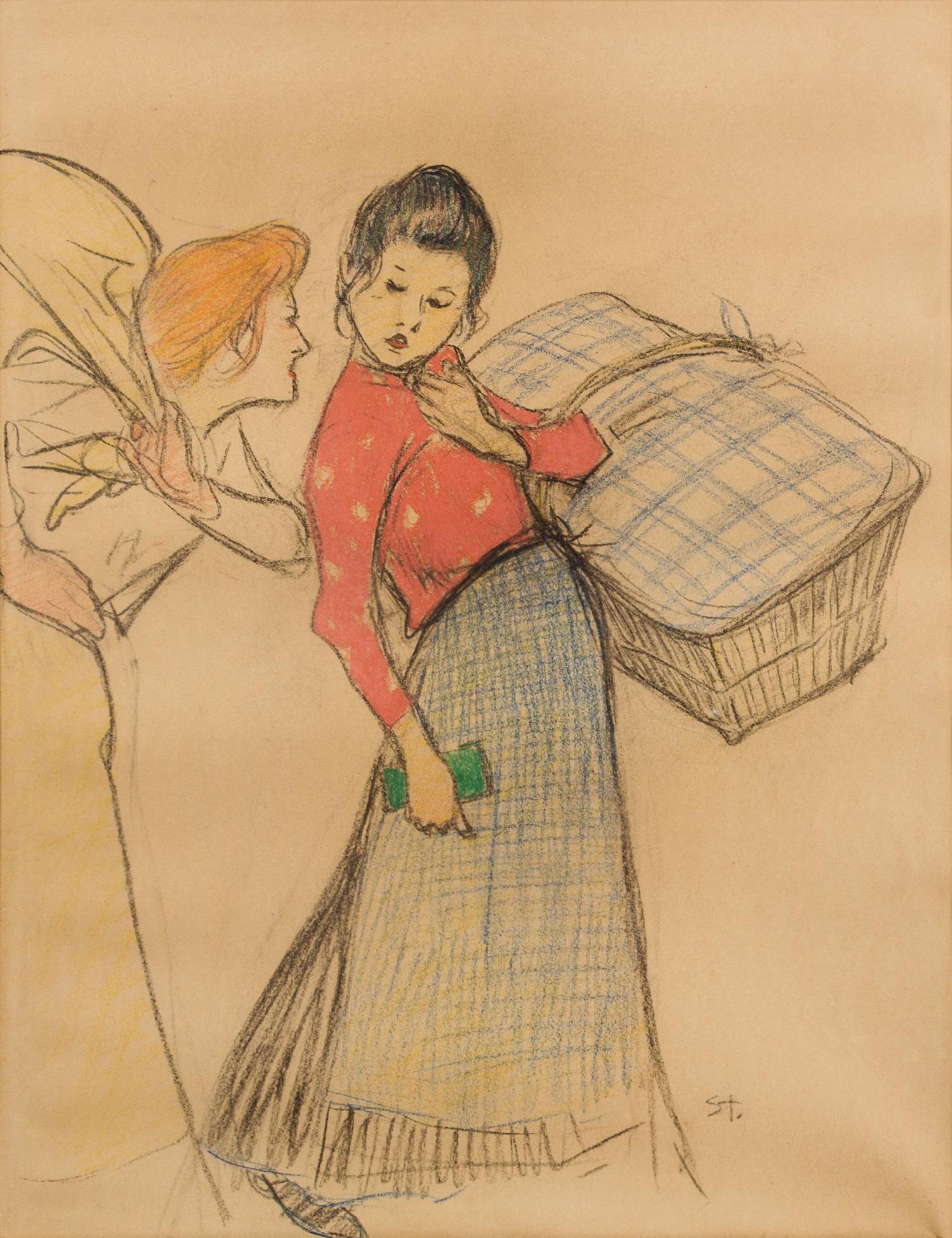 Théophile-Alexandre Steinlen, (Swiss/French, 1859-1923), Les Blanchisseuses