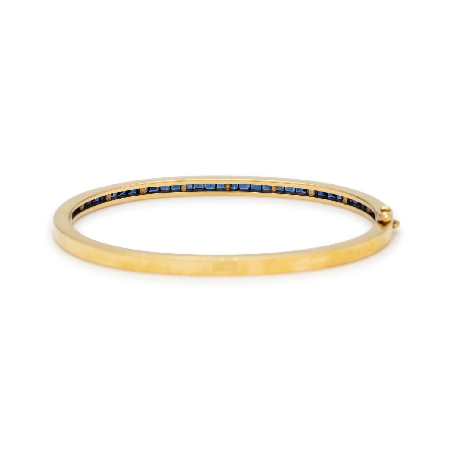 SCHLUGER, DIAMOND, SAPPHIRE AND EMERALD BANGLE BRACELET SET