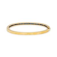 SCHLUGER, DIAMOND, SAPPHIRE AND EMERALD BANGLE BRACELET SET