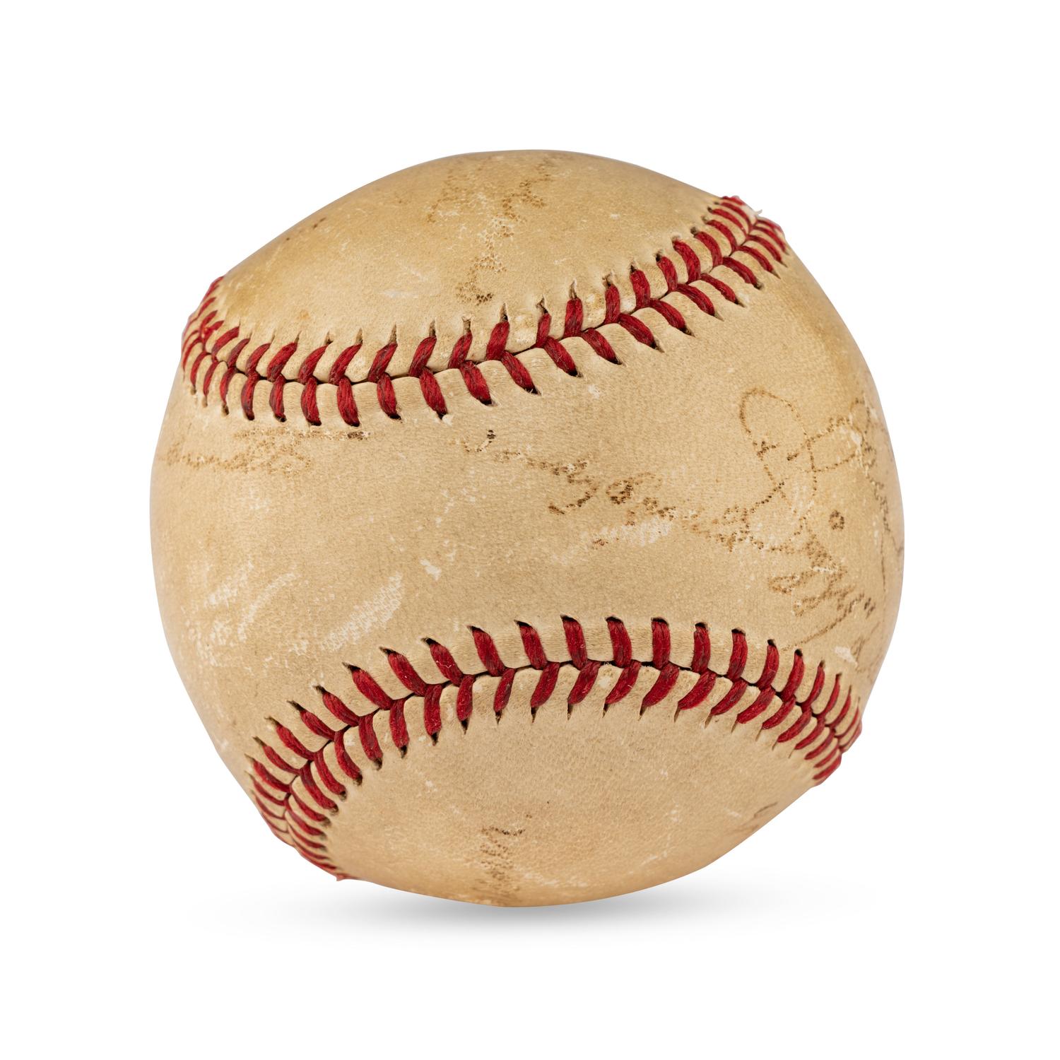 A 1939 Chicago Cubs Team Signed Autograph Baseball Featuring Dizzy Dean and Gabby Hartnett (Beckett Authentication Services)