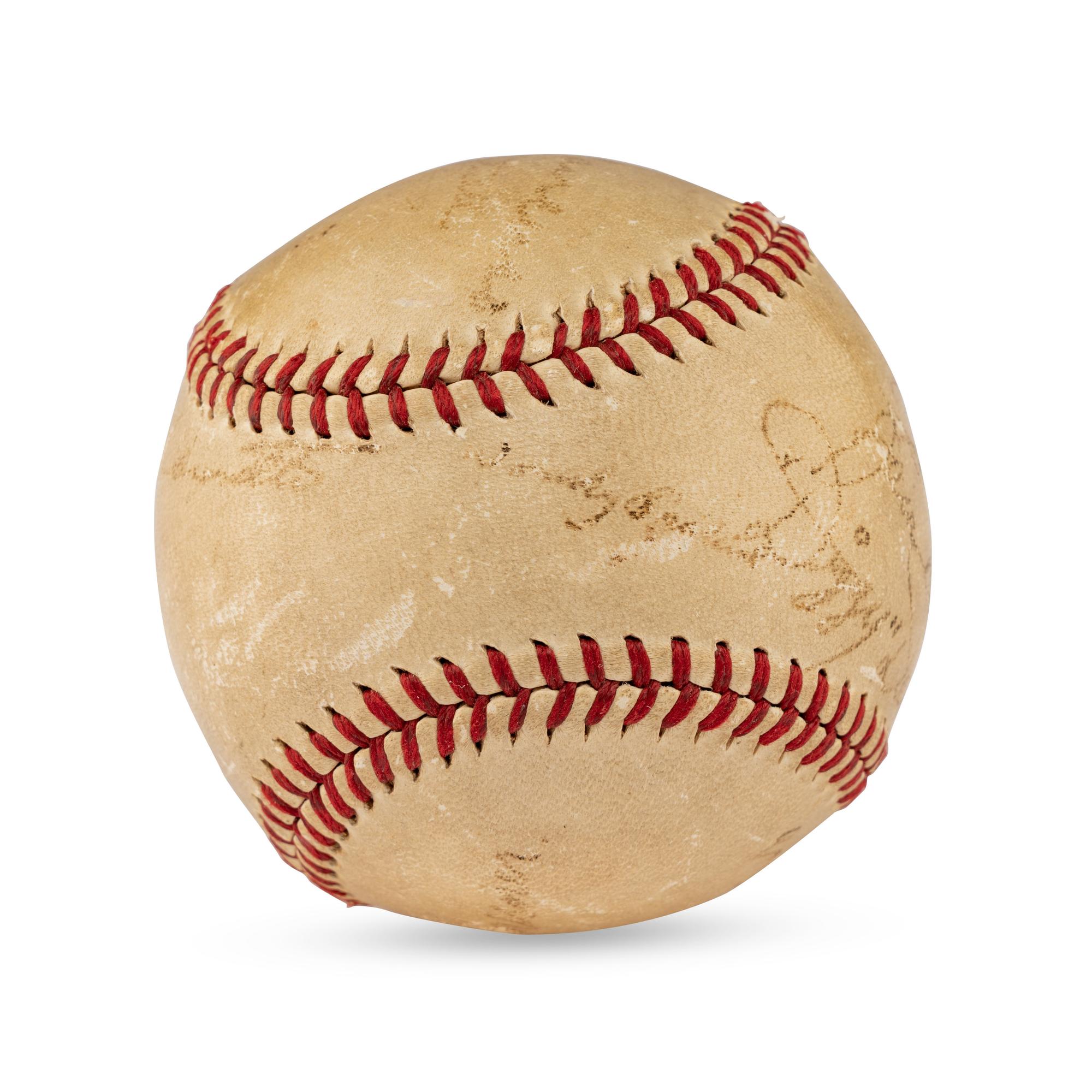 A 1939 Chicago Cubs Team Signed Autograph Baseball Featuring Dizzy Dean and Gabby Hartnett (Beckett Authentication Services)