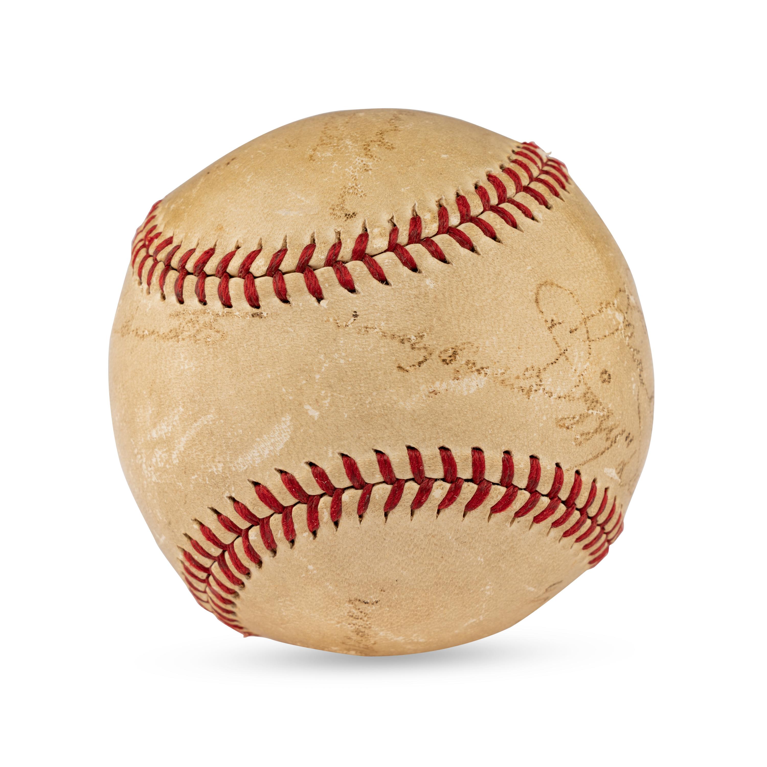 A 1939 Chicago Cubs Team Signed Autograph Baseball Featuring Dizzy Dean and Gabby Hartnett (Beckett Authentication Services)