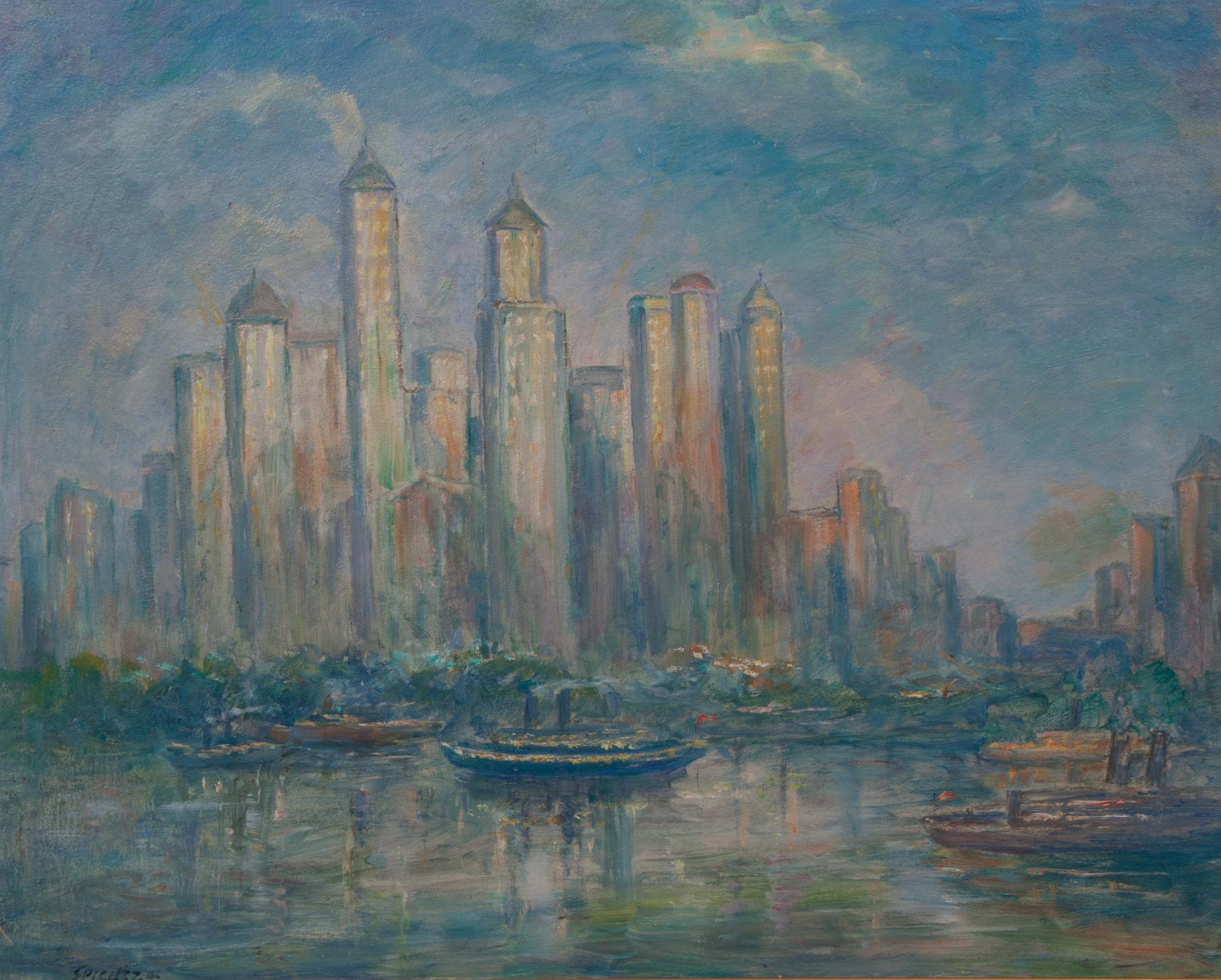 Francesco Spicuzza, (Wisconsin, 1883-1962), NY Skyline