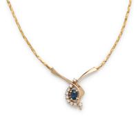 SAPPHIRE AND DIAMOND NECKLACE