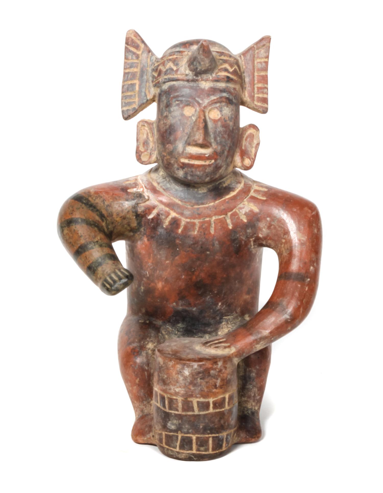 Colima Seated Musician Height 13 x width 9 x depth 8 inches